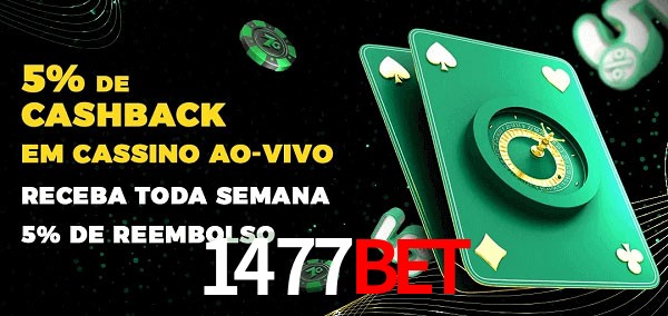 Promoções do cassino ao Vivo 1477bet